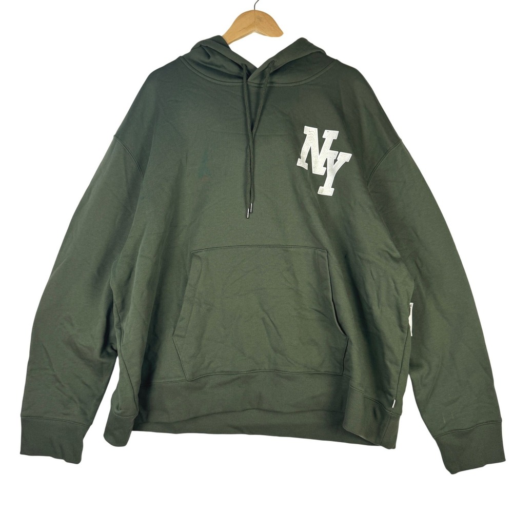 Mode‎ of One Mens Oversized NY Hoodie Wild Ivy Green XXL 100194419MN New